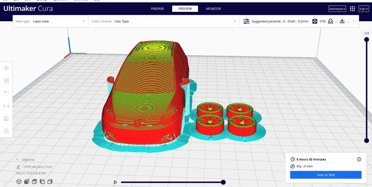 Mô hình xe Volkswagen Golf Plus 2012 in 3D có thể sử dụng được - Image 4