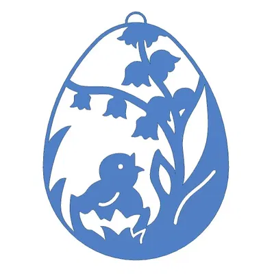 Nhân vật gà con và hoa lan chuông trong trang trí lễ Phục Sinh