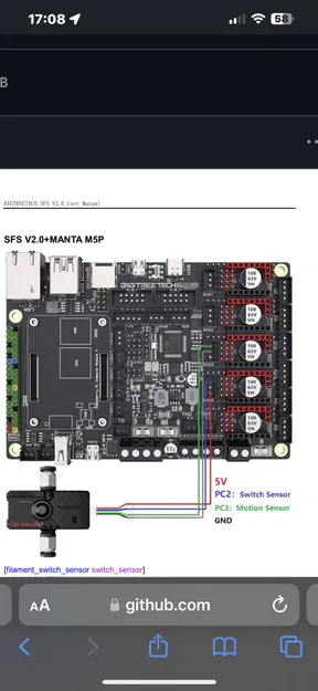 Giá đỡ cảm biến filament thông minh BTT SFS v2.0 cho K1 Max - Image 4
