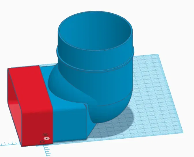 Bộ phận ống thông gió hình chữ nhật 110x55mm chuyển đổi san... - Image 2