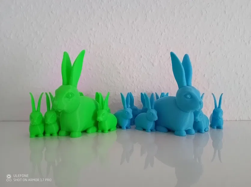 Thỏ dễ thương in 3D với tai mượt mà - Image 1