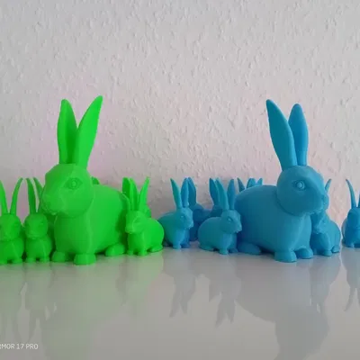 Thỏ dễ thương in 3D với tai mượt mà