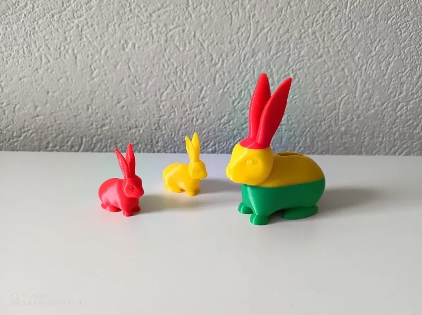 Thỏ dễ thương in 3D với tai mượt mà - Image 2