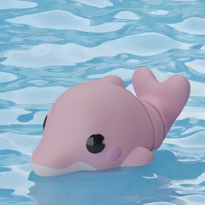 Móc khóa cá heo sông Amazon Flexi (Màu đơn)