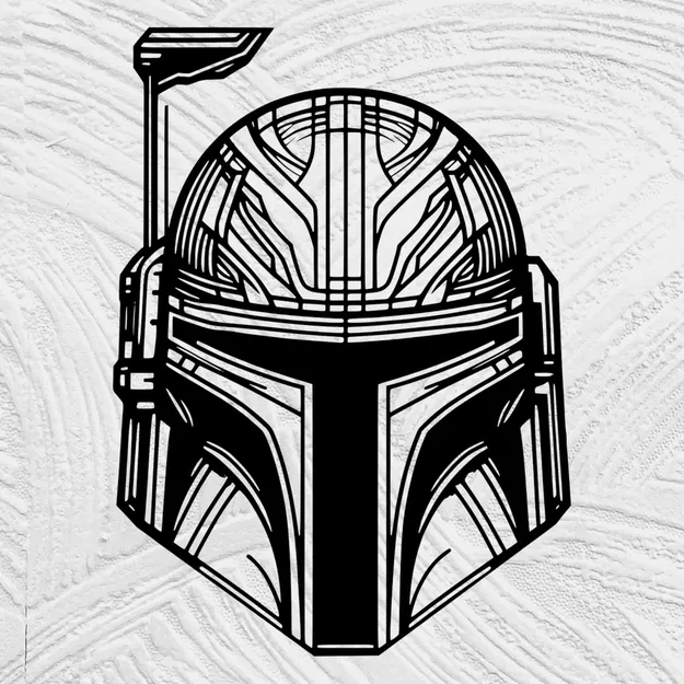 Nhân vật Boba Fett phong cách hình học Low Poly - Image 1