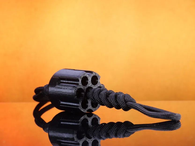 Biểu tượng viên đạn revolver cho dây đeo và móc chìa khóa - Image 1