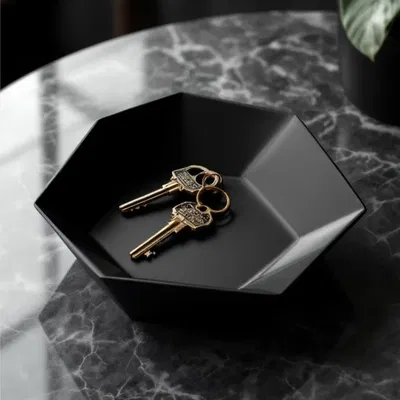 Khay để chìa khóa và tiền xu hình bát giác hiện đại