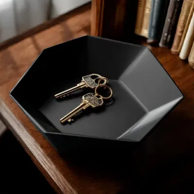 Khay để chìa khóa và tiền xu hình bát giác hiện đại