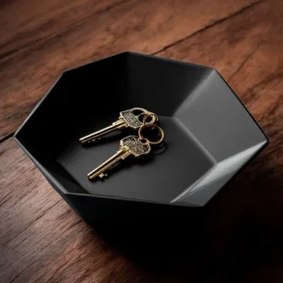 Khay để chìa khóa và tiền xu hình bát giác hiện đại