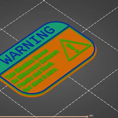 Biển báo cảnh báo: Máy này không phân biệt nhựa và thịt