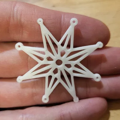 Bộ 12 bông tuyết đơn giản trang trí cây thông Giáng Sinh