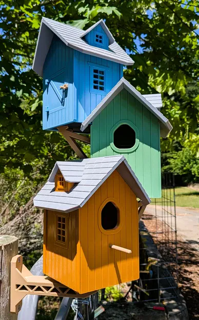 Nhà chim ba tầng không cần hỗ trợ! Cải tiến! - Image 2