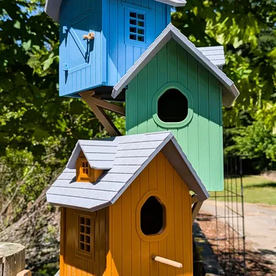 Nhà chim ba tầng không cần hỗ trợ! Cải tiến!