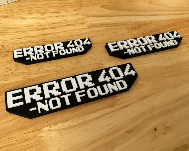 Nam châm tủ lạnh 8-Bit ERROR 404 đa màu sắc - Image 1