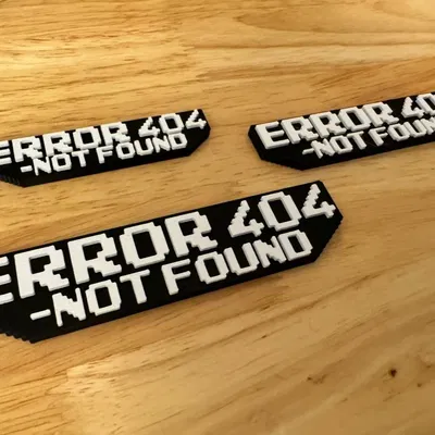 Nam châm tủ lạnh 8-Bit ERROR 404 đa màu sắc