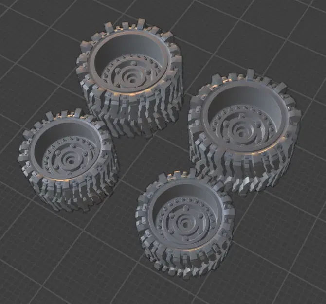 Lốp và vành Off Road và Street Bash - Gaslands 1:64 - Image 3