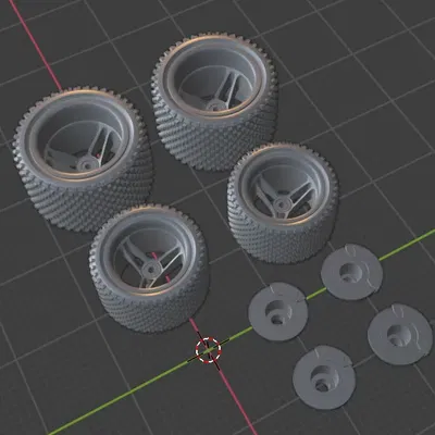 Lốp và vành Off Road và Street Bash - Gaslands 1:64