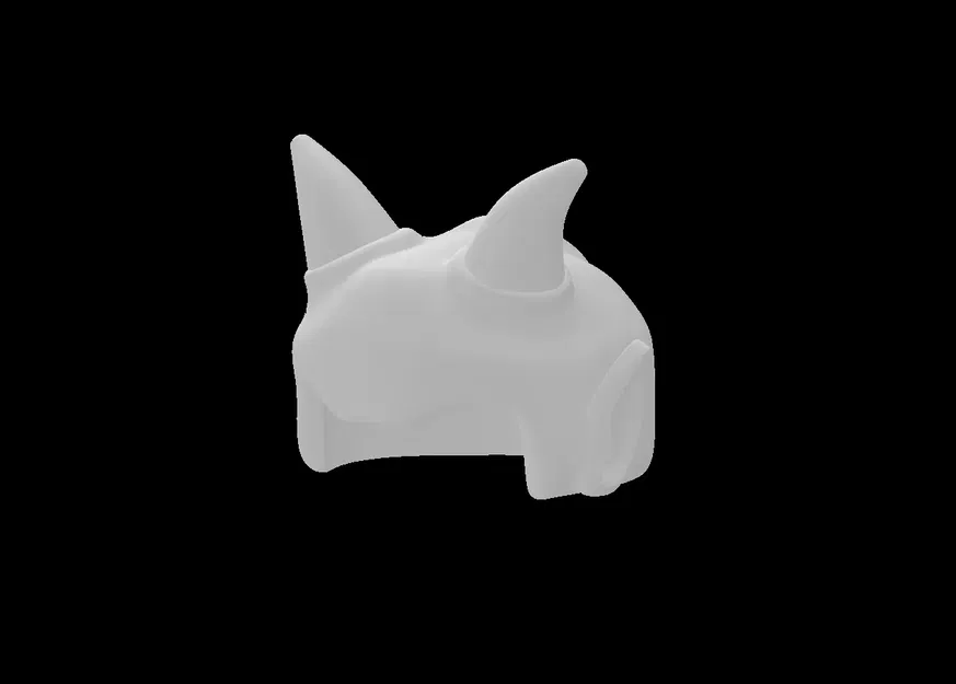 Mũ đầu Devaronian với hoa văn sọc sừng cho minifig Lego - Image 1