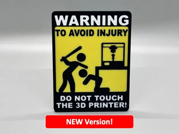 Biển báo không chạm vào máy in 3D — In ba màu không cần MMU - Image 1