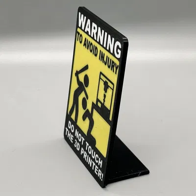 Biển báo không chạm vào máy in 3D — In ba màu không cần MMU