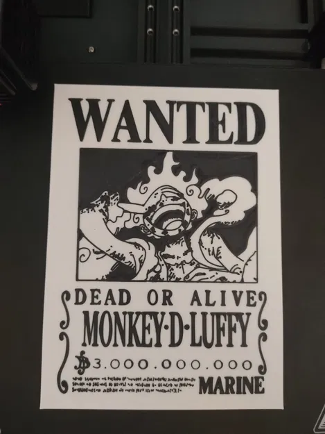 Mô hình 2D Wanted Monkey D. Luffy Gear 5 - Image 1