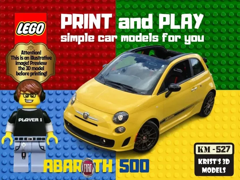 Mô hình xe Abarth 500 bằng LEGO chi tiết và sinh động - Image 1