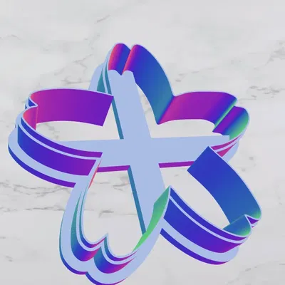 Khuôn cắt bánh quy hình hoa với lưỡi cắt bổ sung