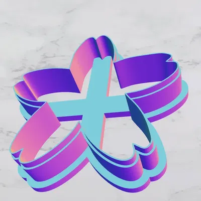 Khuôn cắt bánh quy hình hoa với lưỡi cắt bổ sung