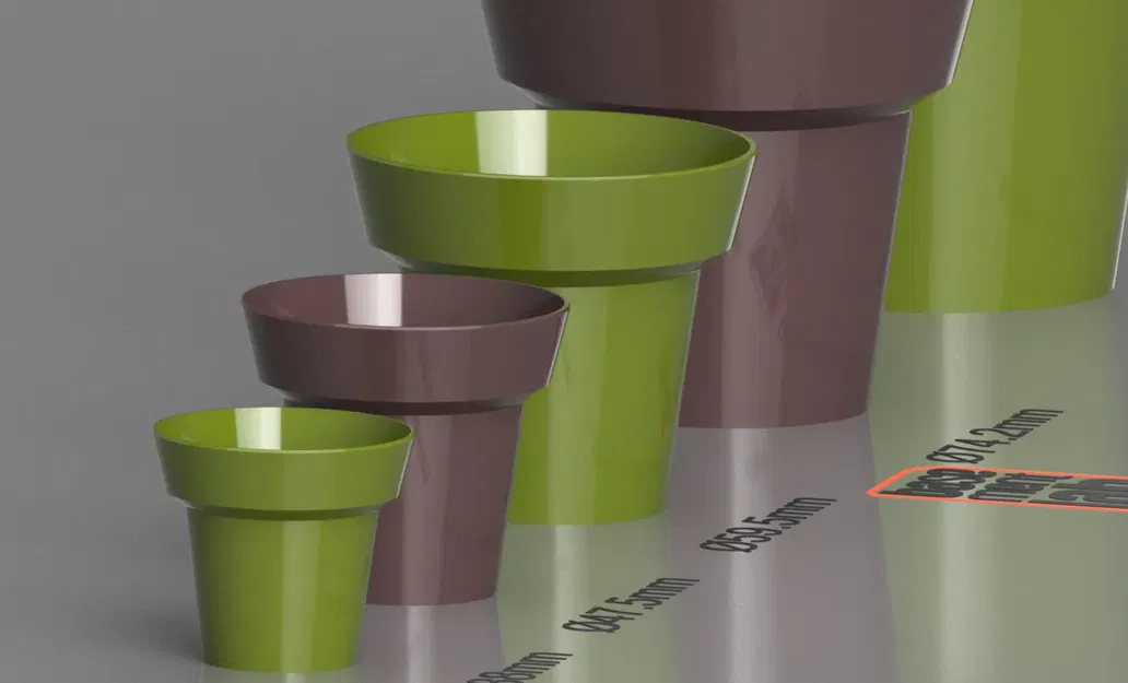 Bình hoa mini phong cách chậu đất nung cổ điển - Image 2