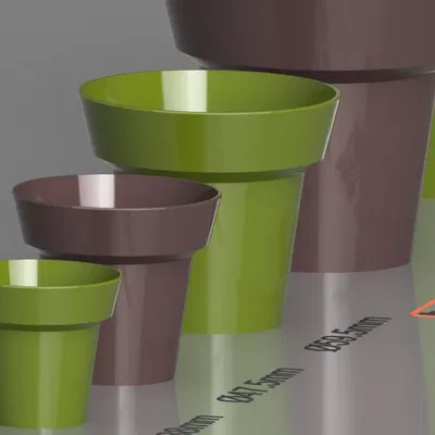 Bình hoa mini phong cách chậu đất nung cổ điển