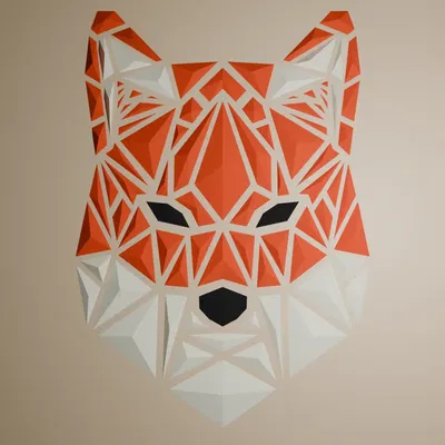 **Cáo hình học nghệ thuật treo tường 3D**