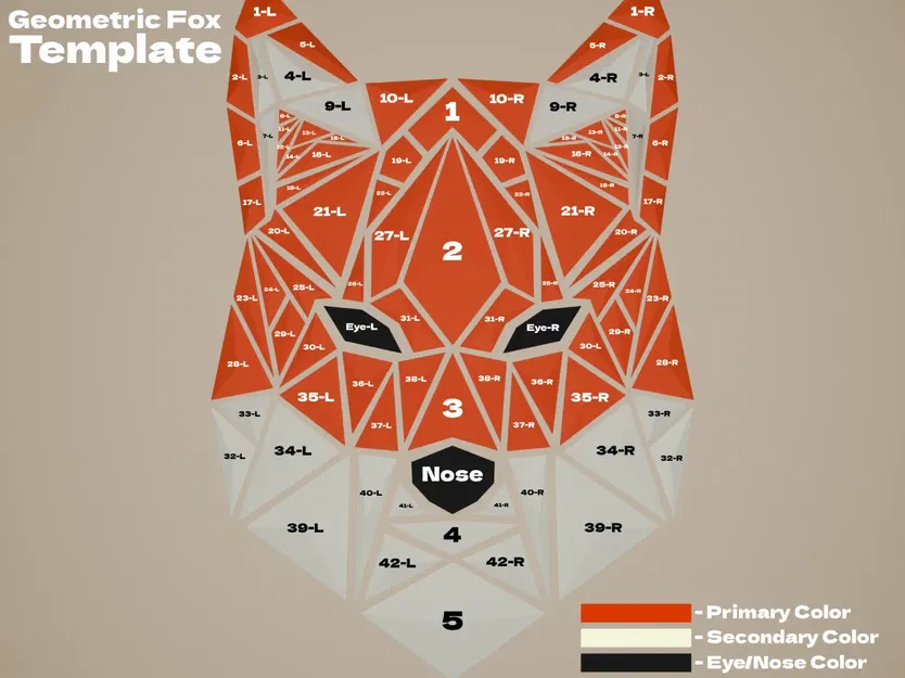 **Cáo hình học nghệ thuật treo tường 3D** - Image 2