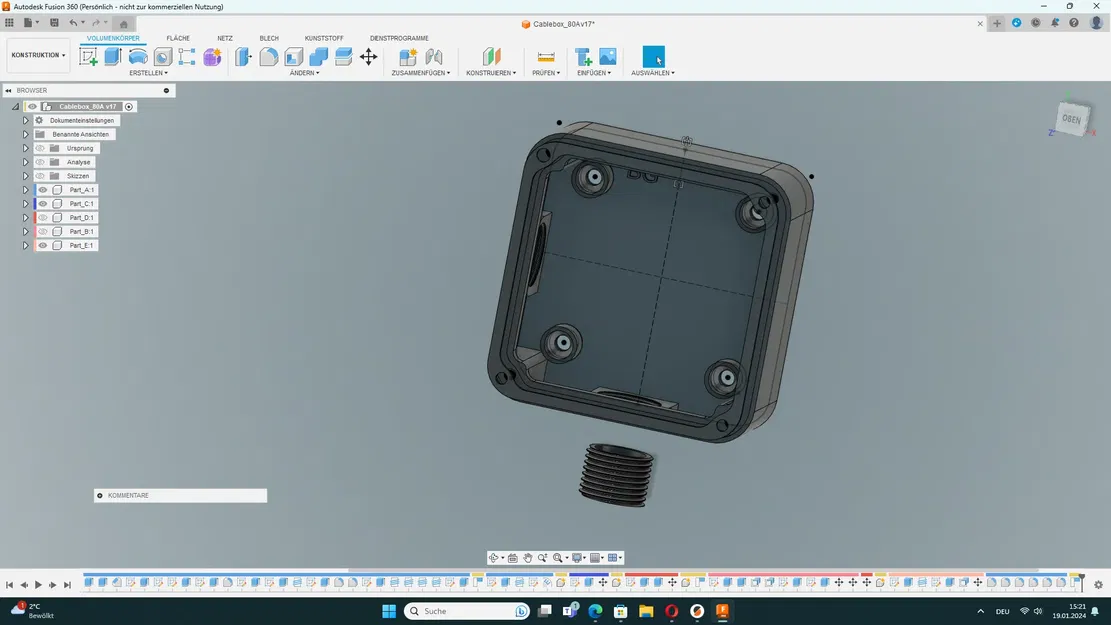 Hộp nối với gioăng in 3D cho cáp antenna và loa - Image 8