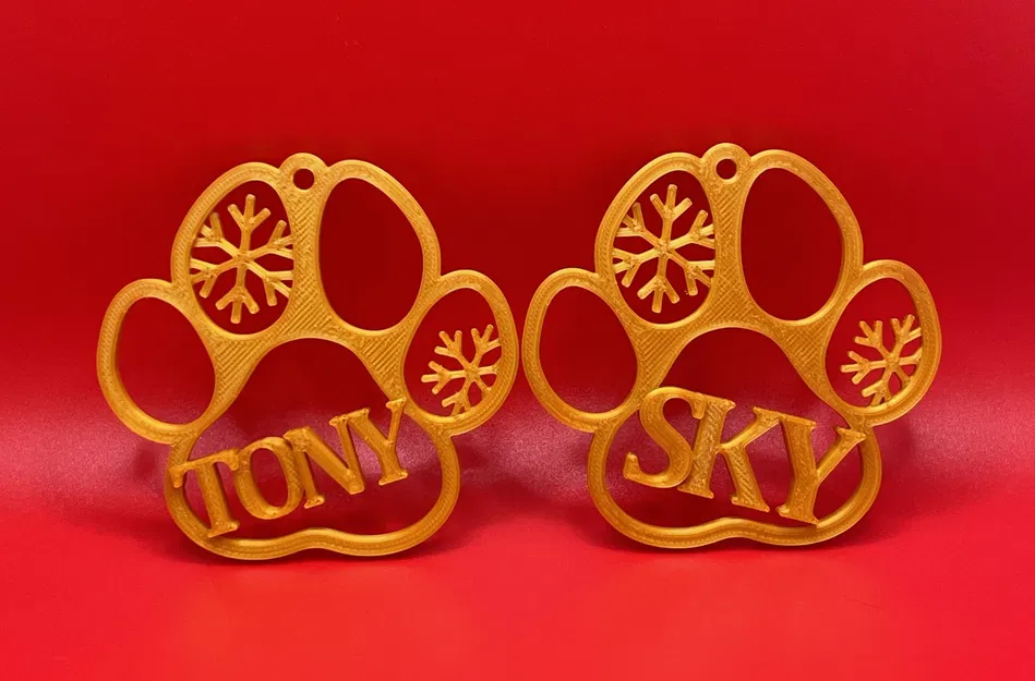 Móc treo chân cho chó và mèo với họa tiết bông tuyết - Image 1