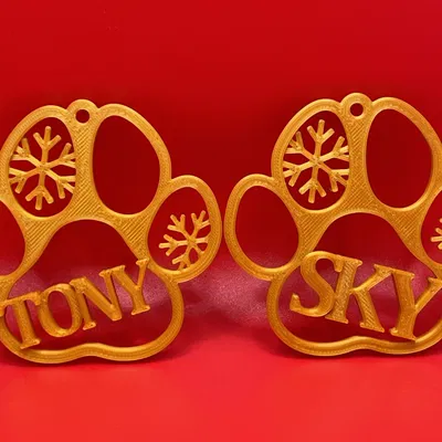 Móc treo chân cho chó và mèo với họa tiết bông tuyết