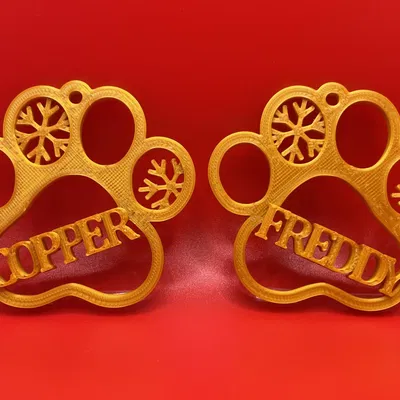 Móc treo chân cho chó và mèo với họa tiết bông tuyết