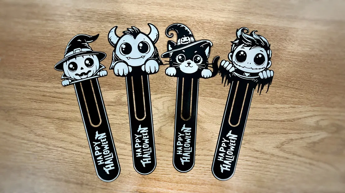 Đánh dấu trang Halloween dễ thương - 4 thiết kế độc đáo - Image 1