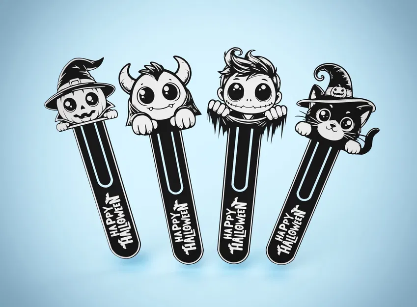 Đánh dấu trang Halloween dễ thương - 4 thiết kế độc đáo - Image 2