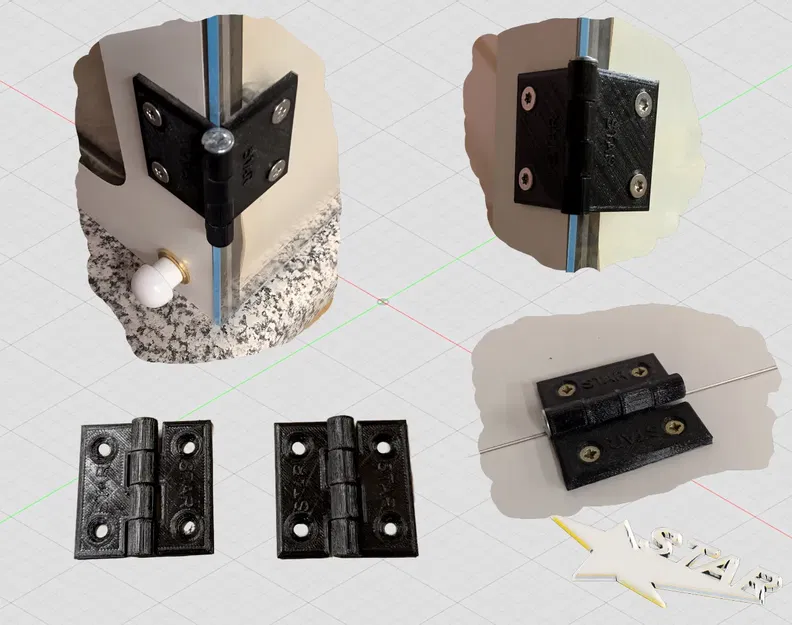 Bản lề Scharnier với thiết kế in tại chỗ cho mô hình 3D - Image 1