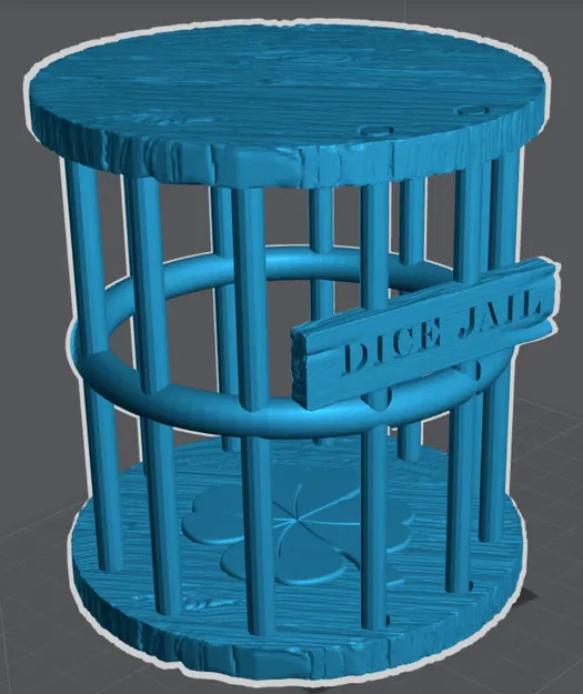 Ngục giam xúc xắc hình trụ bằng gỗ và sắt - Image 1