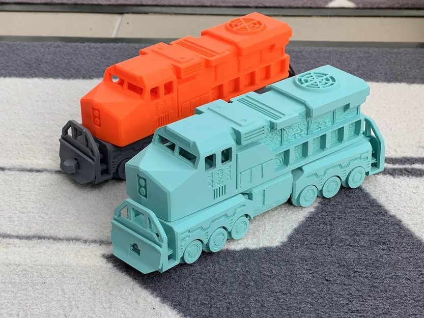 Đầu máy xe lửa diesel Mỹ in liền không cần lắp ráp - Image 1