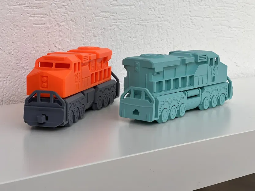 Đầu máy xe lửa diesel Mỹ in liền không cần lắp ráp - Image 2