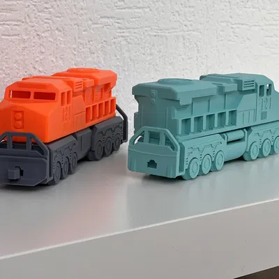 Đầu máy xe lửa diesel Mỹ in liền không cần lắp ráp