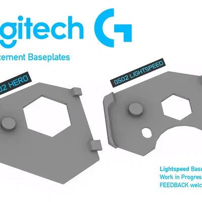 Thay thế đế cho chuột Logitech G502 Hero và Lightspeed
