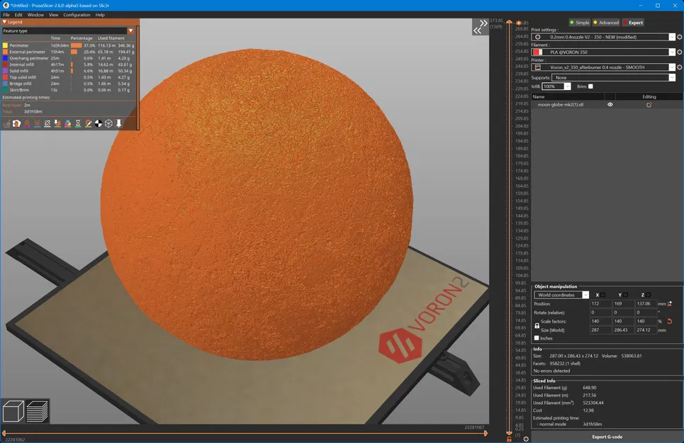 Đèn bàn hình mặt trăng Lithophane kích thước 140% - Image 3