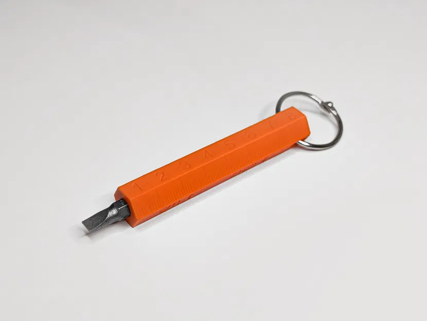 Móc chìa khóa đa năng tích hợp tua vít và thước kẻ - Image 9