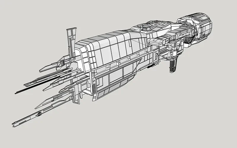 Mô hình tàu USS Sulaco dài 800mm từ phim Aliens - Image 1