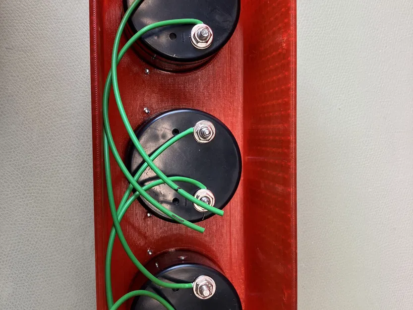 Đồng hồ analog kiểu retro với 3 đồng hồ voltmeter - Image 3