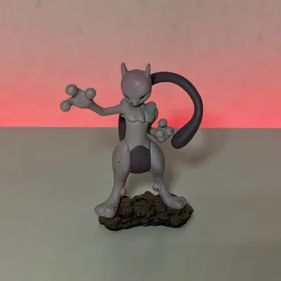 Tượng Mewtwo Pokemon 3D quét với chi tiết tinh xảo