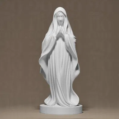 Tượng Thánh Maria với hiệu ứng Fuzzy Skin